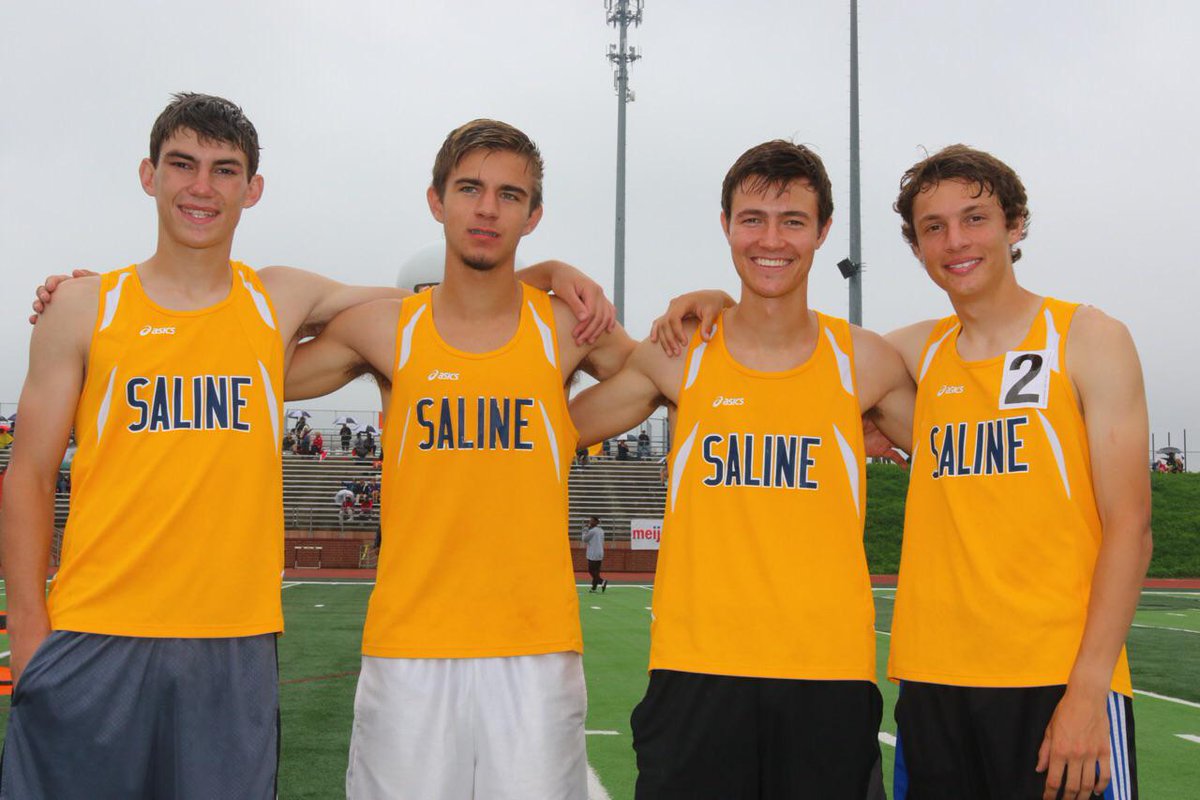TranLongmoore's tweet image. Hall. Welch. Humphrey. Wetzel. State champs. State meet record in the 3200 relay