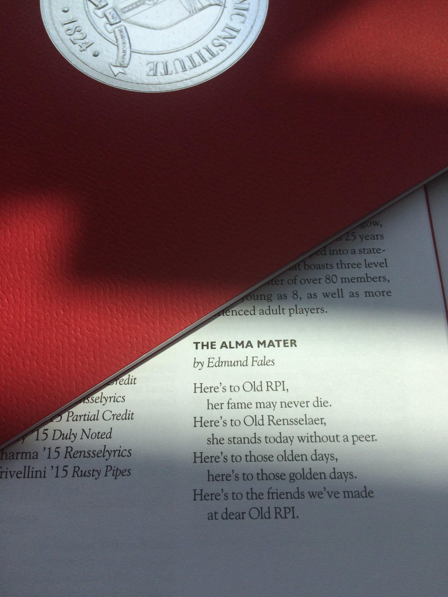 rpi's tweet image. Join us in singing the alma mater #RPICommencement #RPI2015