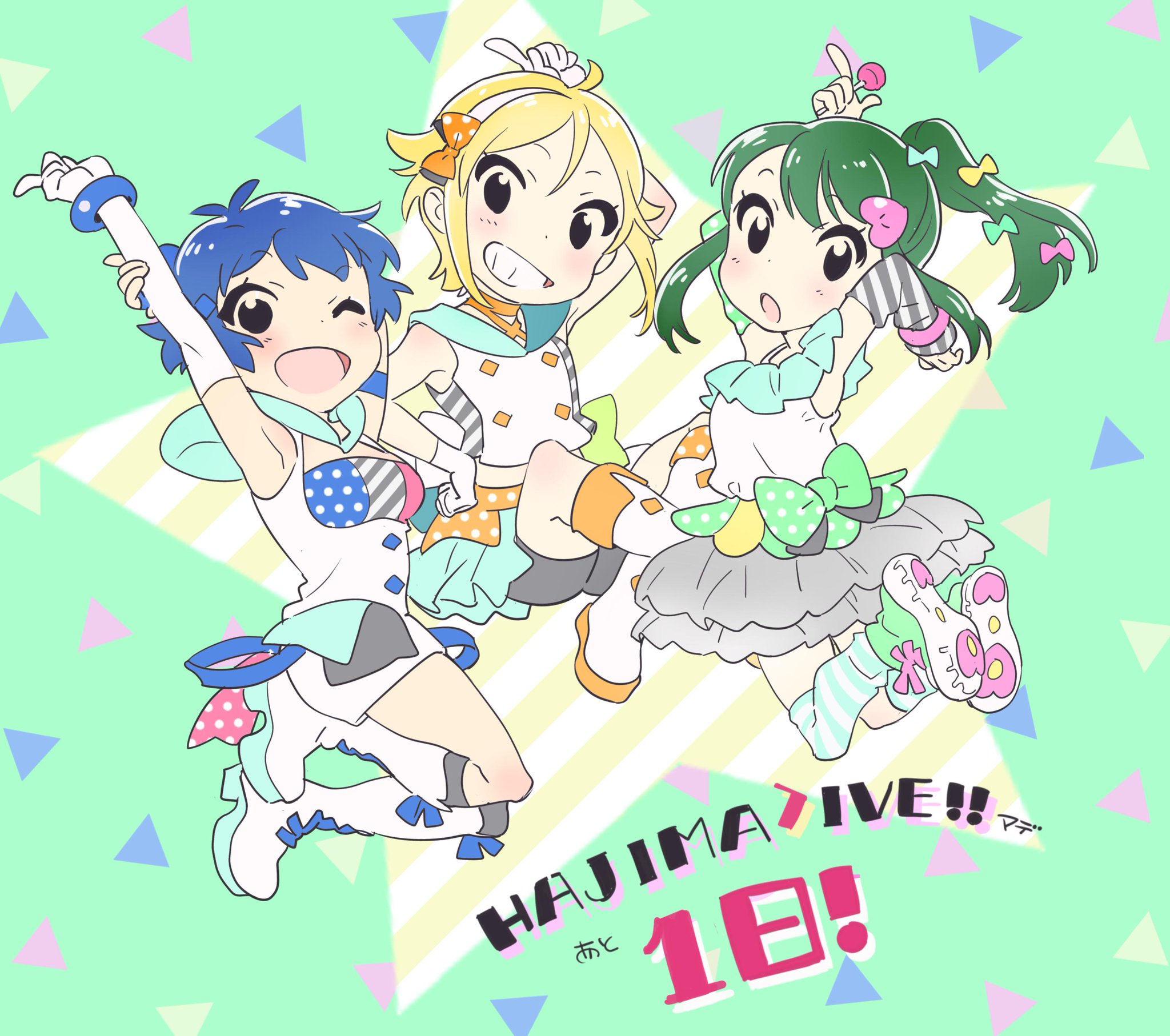 Tokyo 7th シスターズ 公式 على تويتر そして 本日も頂きました カウントダウンイラスト キャラクターデザインのmks様直筆のイラスト スイちゃんヒメちゃんモモカちゃんも準備万端 Mks様 ありがとうございます T7s ナナシス Http