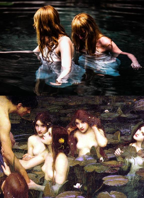 flowelch_art's tweet photo. the pre-raphaelites are at it again! this time: JW waterhouse blending in perfectly with @flo_tweet in mexico http://t.co/Iwsbrta70B