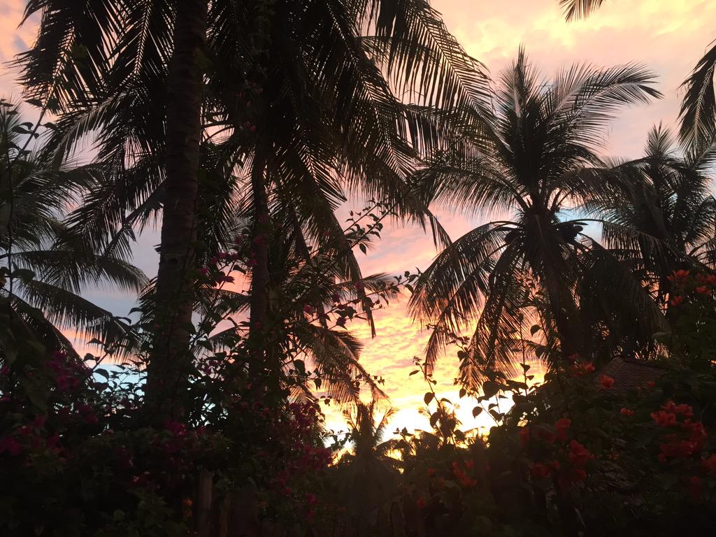 Beautiful sunset on Gili T this evening