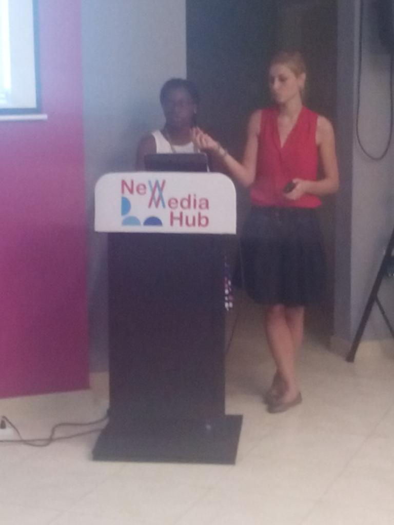 penplusbytes's tweet image. Pitching the &quot; #BigIdea &quot; to close this section is @PaulineWatine and her team from @myYESGhana #Tech4Governance