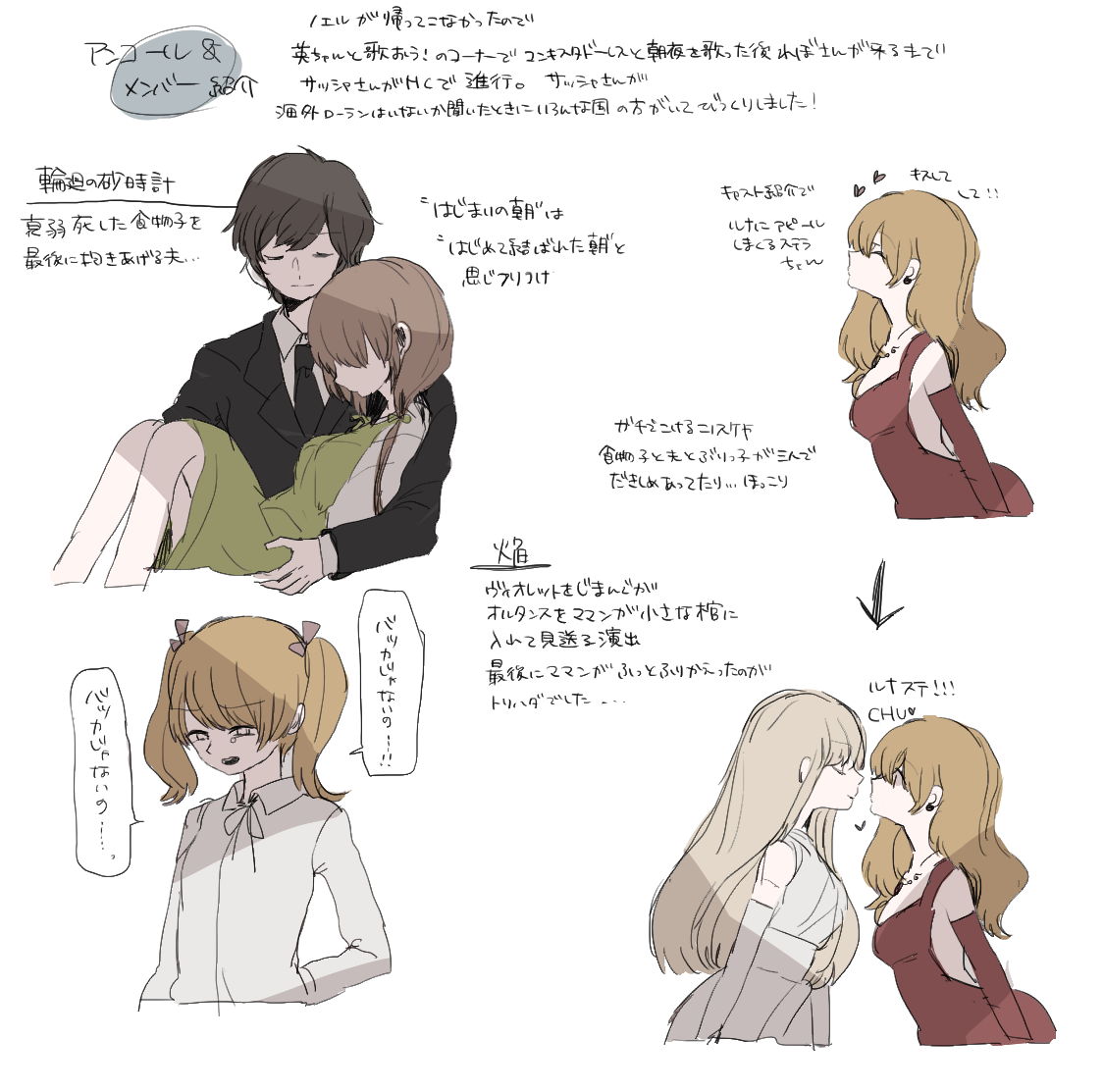 レポ描くのに使った絵一纏めにあげとこう いろいろ記憶が薄れる前に絵で残せておけて満足しました 