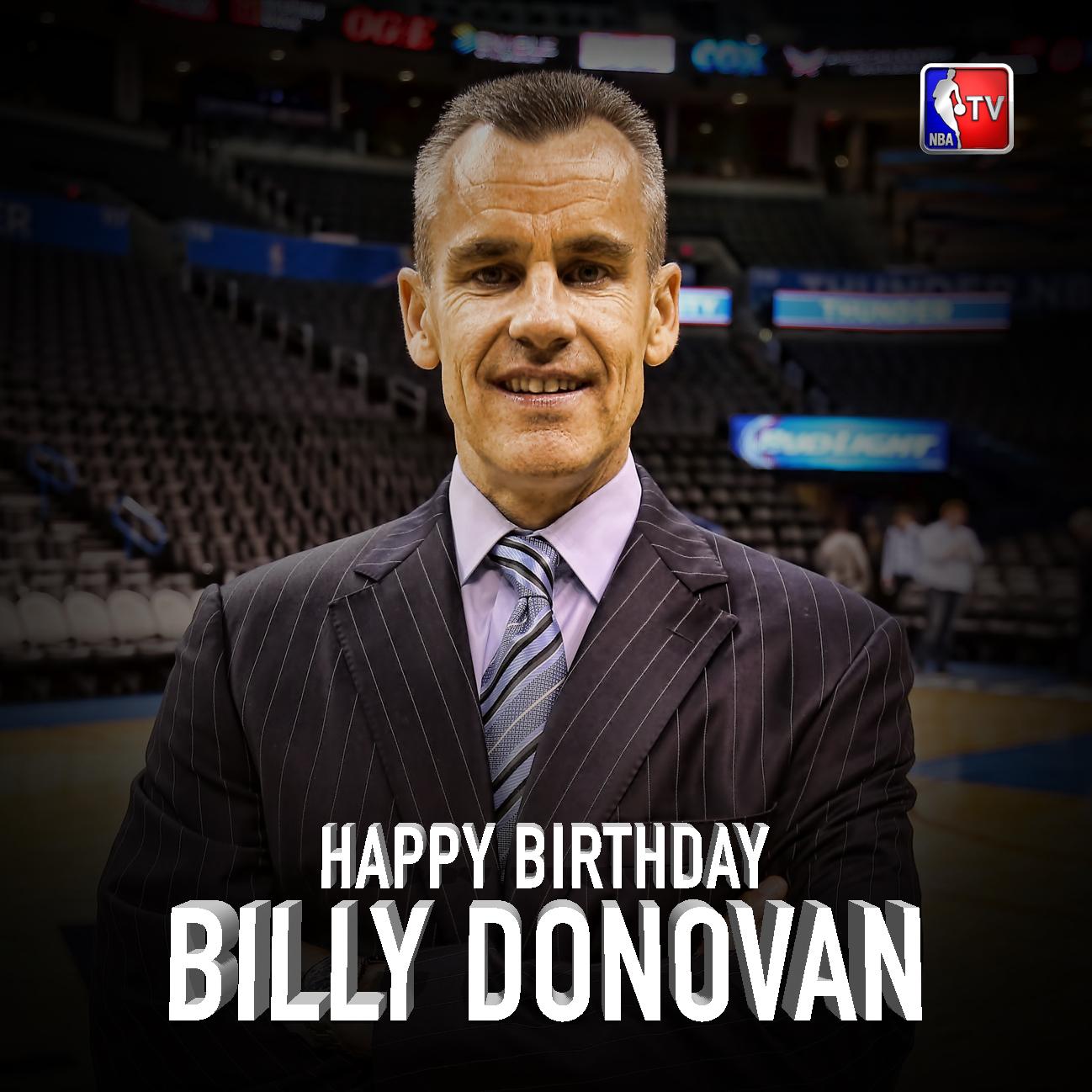 Happy 50th Birthday to new head coach Billy Donovan! 