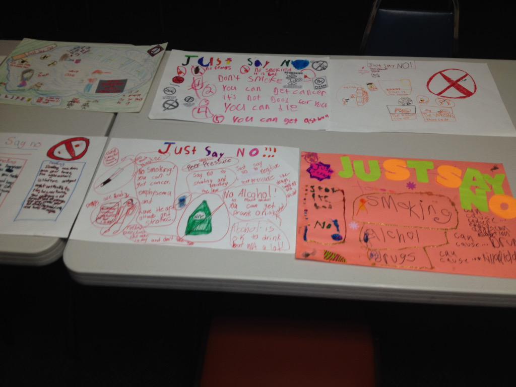 mreteam3's tweet photo. Just Say No Poster Contest at The Elks!  Posters look great! http://t.co/6xRFbX4ake