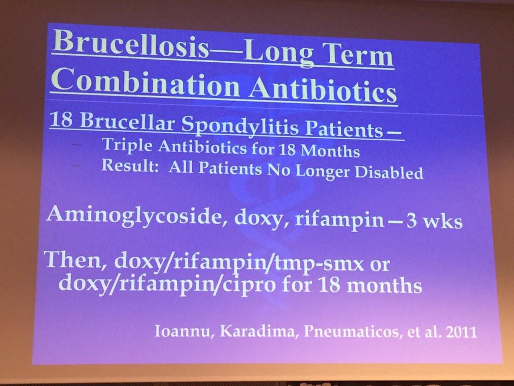 SiwHansson's tweet photo. 18 severely disabled patients w Brucelloisis cured after 18 months comb antibiotics. DrPhillips presenting @NorVect http://t.co/RDkr1MRnW8