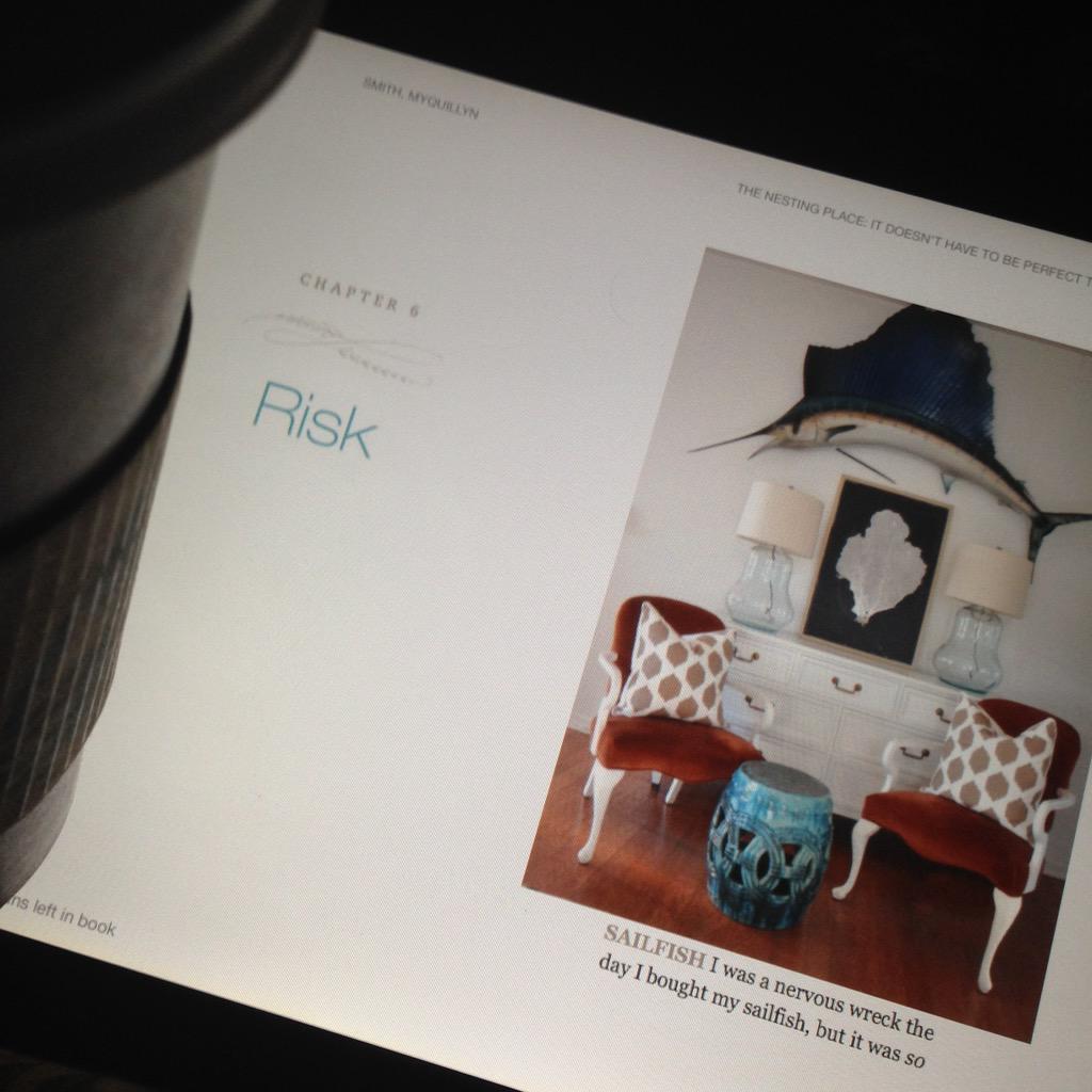 GoodHausDesign's tweet photo. Reading @thenester's book in bed w/the mocha my sweet hubby brought me. #notamorningperson #interiordesign #idhtbptbb http://t.co/rGqZPr6aIo
