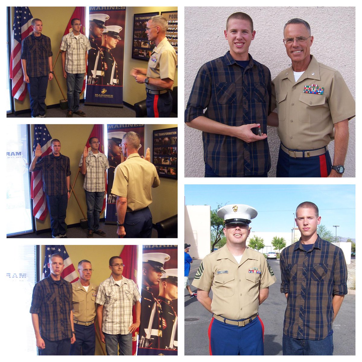 BasicHighSchool's tweet photo. LtCol Viers USMC (Ret) administered the enlistment oath to Colby Cazett &amp; Adam Longoria. We are very proud of them! http://t.co/CXtNVJkUDb