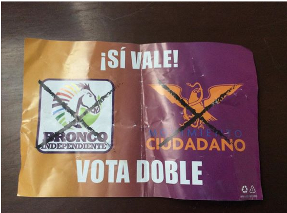 JaimeRdzNL's tweet photo. Raza, el #PRI y el #PAN andan repartiendo estos volantes, tómenle video o fotos para reportarlos, échenme la mano http://t.co/eHpwzV2BRV