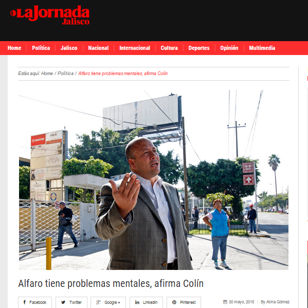 Lopez15Nava's tweet photo. @RezizNEWS haber si ponen como un político loco @EnriqueAlfaroR  quiere ser alcalde #AlfaroEsBipolar @EnGuadalajara http://t.co/IIz0WljCBw