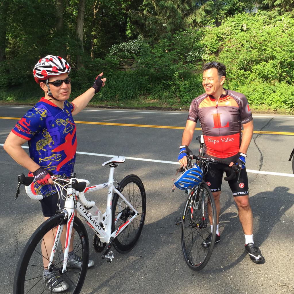 aldosohm's tweet photo. Happy Birthday @danieljohnnes on his 1st 60 mile ride in his @lewiscellars outfit with #larrystone http://t.co/g3iUrelCHq