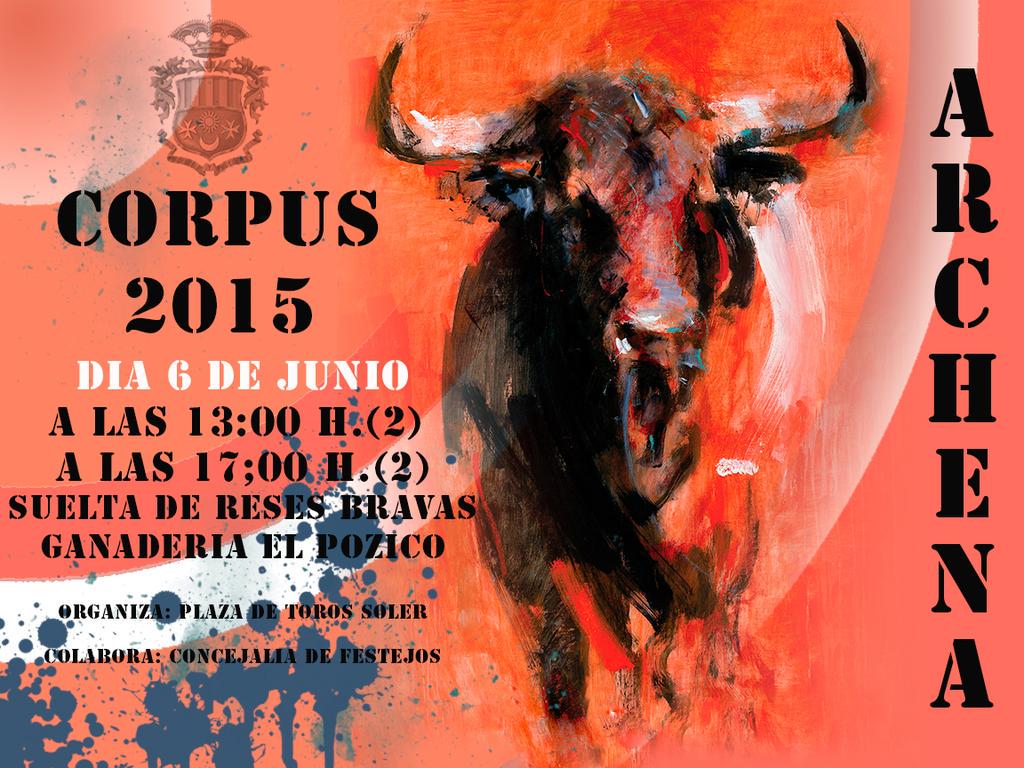 AytoArchena's tweet photo. Sábado día 6. Gran suelta d reses bravas con motivo d la Feria y Fiestas #Corpus15 en #Archena ¿T lo vas a perder? http://t.co/aDWFW3Jp6p