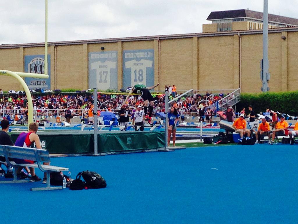 MeridianAthleti's tweet photo. Meridian's Noah Adams state champion in the high jump with a PR and school record 6'10! What a year for Noah! http://t.co/fWQ26XRCV7