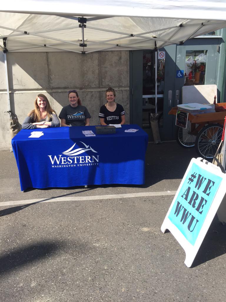WWUadvocate's tweet photo. We out here! Come visit us @ the farmers market before our event@BoundaryBay @WeAreWWU#WeAreWWUwearewwu.com http://t.co/t5icmz6xJi
