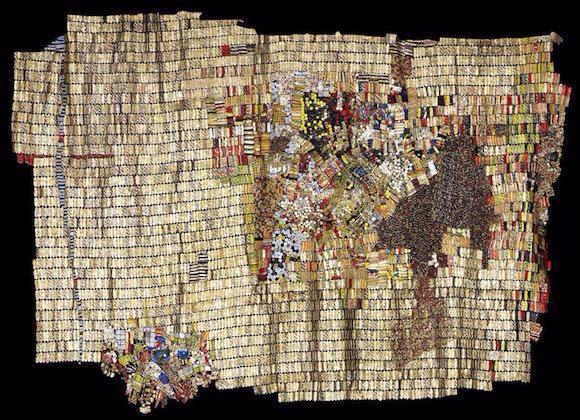 CatalystEarth's tweet photo. This is the #newWorldMap created by award-winning #Ghanian MasterArtist #ElAnatsui, sold at U.K.'s acclaimed #Bonhams http://t.co/oznOHzAtDC