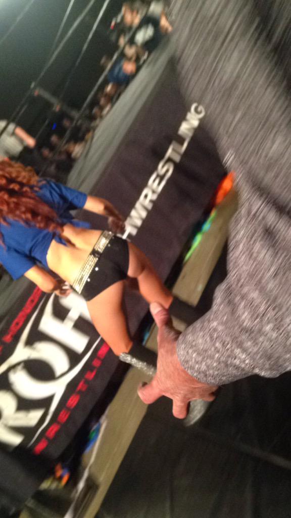 SuperDuperDeets's tweet photo. THIS IS @MirosMezmereyes's GRANDPA TRYING TO GRAB @MariaLKanellis's REAR END... @ringofhonor #RNS #FINDROH http://t.co/kEiBpLLGfT