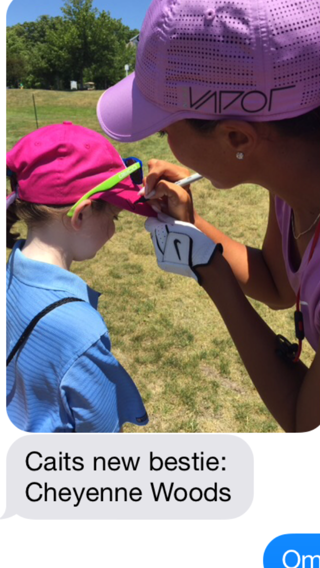 FirstTeePhilly's tweet image. Caitlyn “30” got to meet Cheyenne Woods!