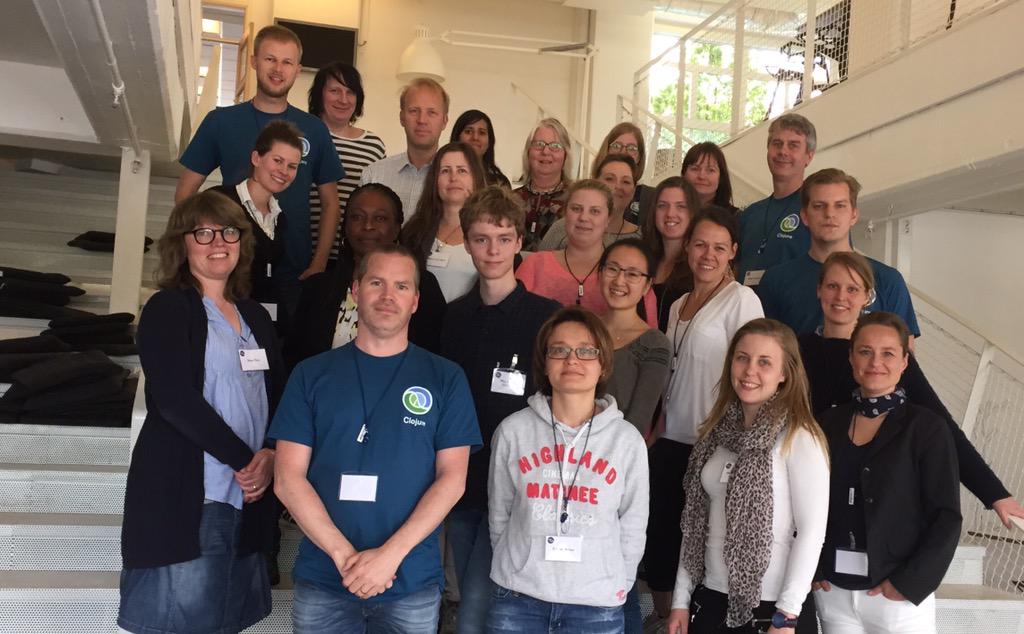 ClojureBridgeOS's tweet image. Happy #ClojureBridge attendees and crew in Helsingborg! #clojure