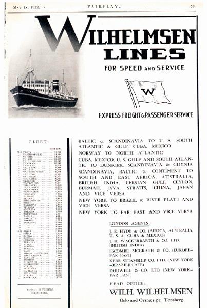 WSSNetwork's tweet photo. 3 days to go! For speed and service, an ad in Fairplay in 1933. @NorShipping #WSSNetwork #WWgroup #NorShipping2015 http://t.co/4baZNHLlBk