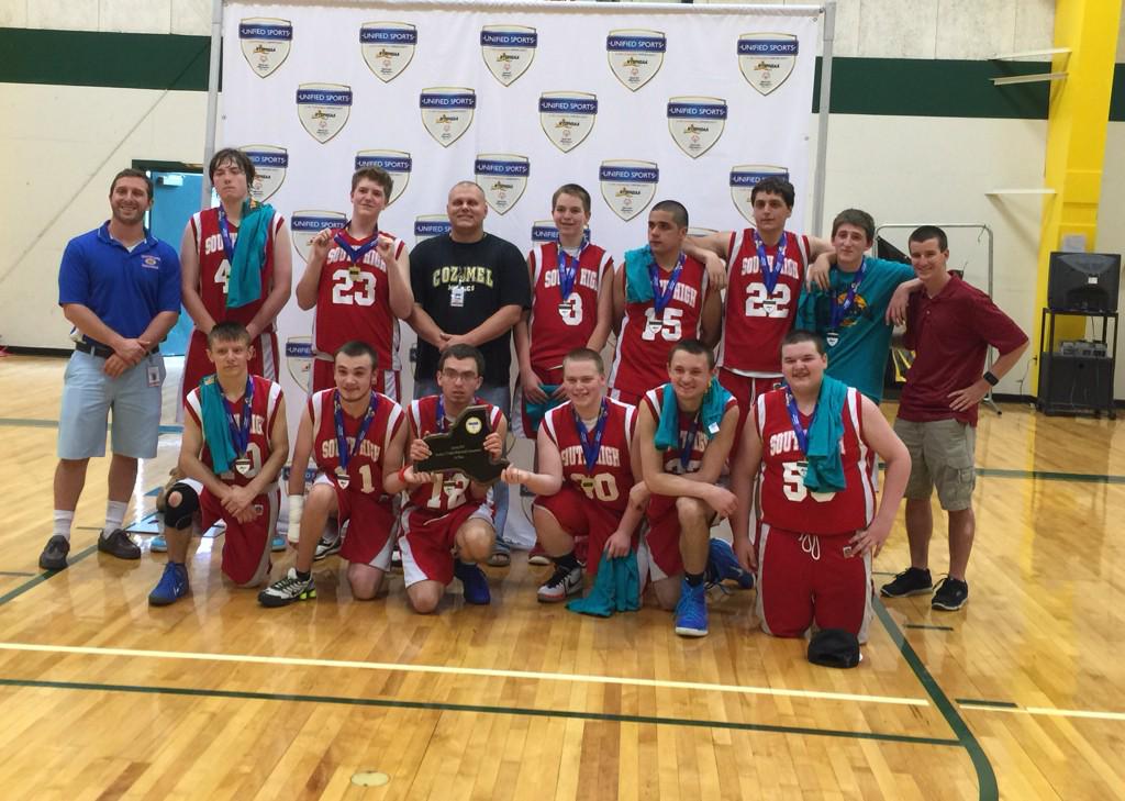 Congrats Unified Basketball for winning their 5 starlight game and their bracket in the Playoffs!