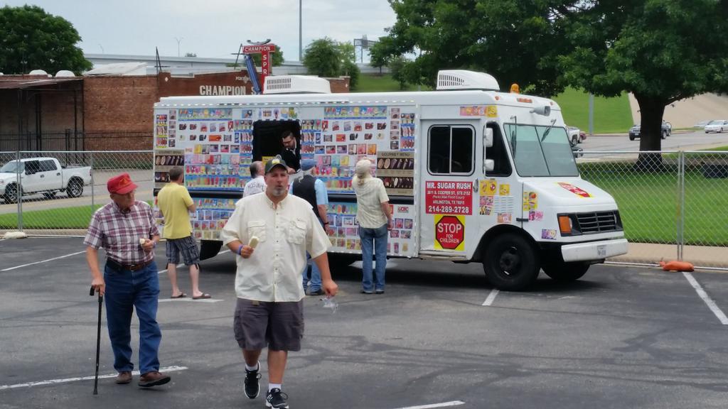 Cold ice cream treat for <a href="/mrsugarrush/">Mr.Sugar Rush</a>. Hot music from <a href="/SchoolofRock/">Rosie's SchoolofRock</a>.  <a href="/NTXFTA/">North Texas Food Truck Association🚎</a> trucks to feed the belly. C'mon out.