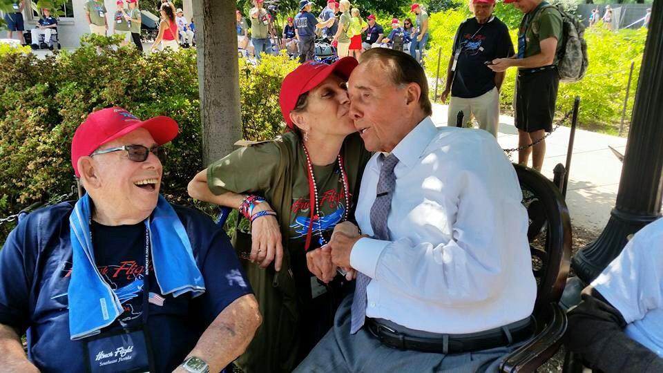 Just Bob Dole hanging out with his WWII comrades. NBD;) #HonorFlight #OperationHomeComing