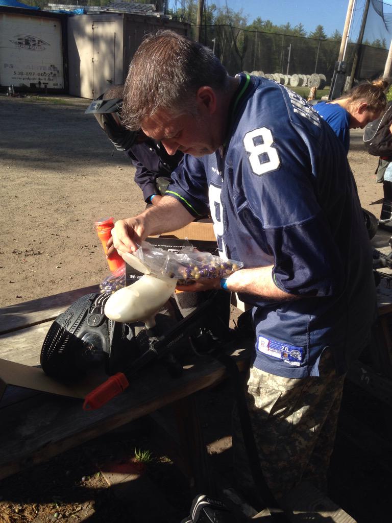 AndrewGesner's tweet photo. Bourne's employee paintball outing! Had a blast Thank you! @bourneauto @KelleyMike http://t.co/pRNtyDmDoM