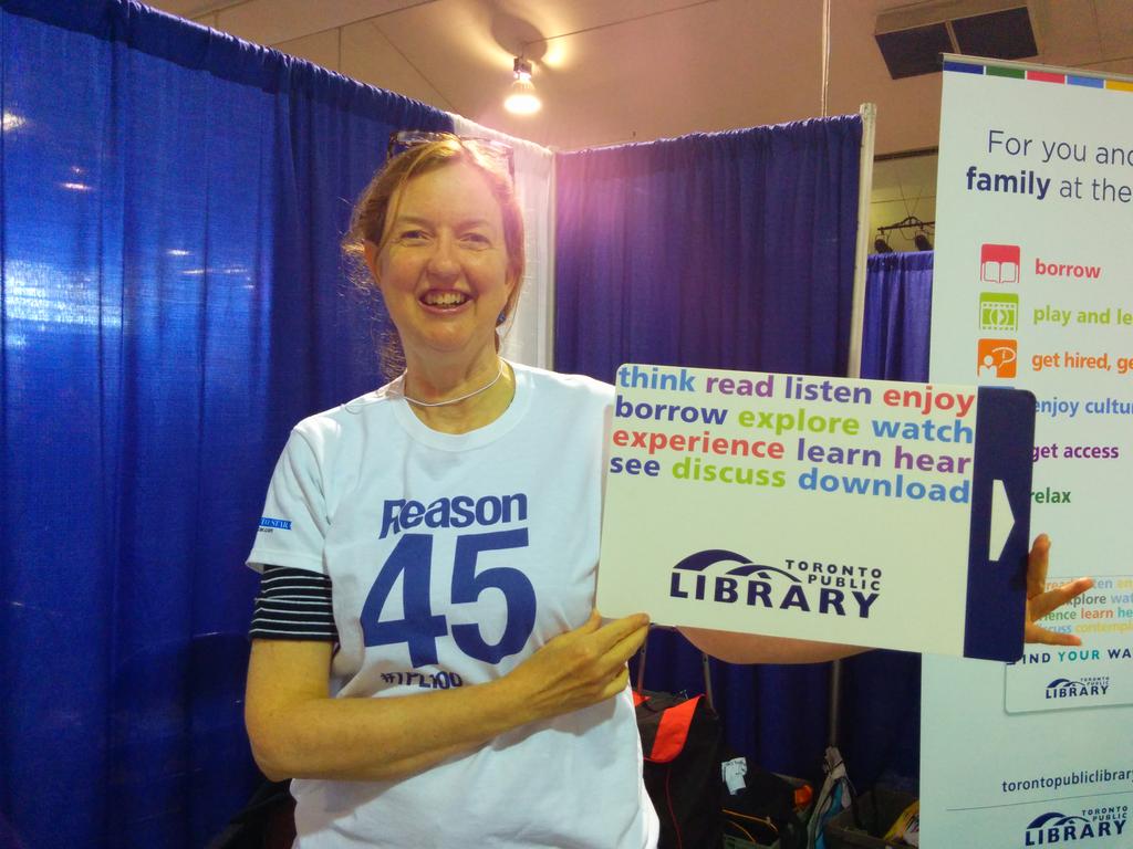 MarieBLibrarian's tweet image. The super Betty Cameron is #reason45 @torontolibrary #100reasons #PIM15 @PIM_Toronto #homelibraryservice @CELA_CAEB