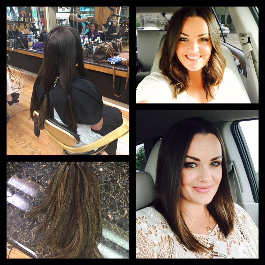 JustcallmeHobbs's tweet photo. Finally got the guts! Donated 10 inches #criedafterfirstcut #soworthit #willgrowback http://t.co/QYkp8NNrFm