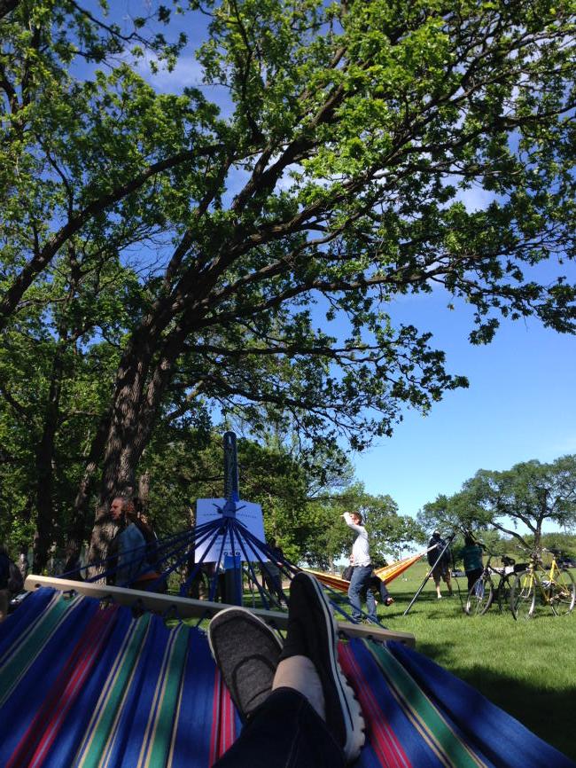 debworks's tweet photo. my view from the hammock #ilovefargo #hifargo http://t.co/HrHG5LgmD0