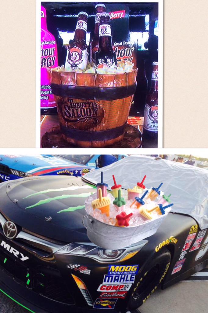 Happy Bday & CB got the beer bucket cake. EJ got the juice bucket cake. 