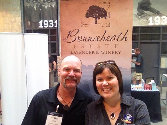 KilianAndrea's tweet photo. Steve and I serving up @BonnieheathFarm wines in #Toronto #oswcityfare #butterwine #marquette so delish http://t.co/sUlqnd0NdD