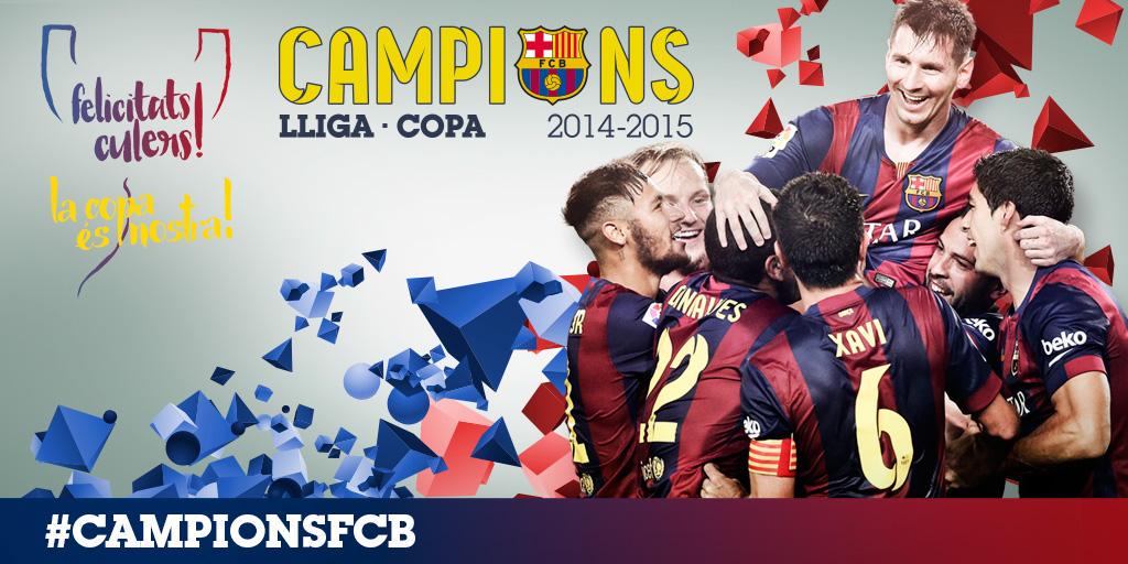PenyaIndoBarca's tweet photo. Yes! @FCBarcelona won #CopaDelRey 2014/15. CAMPEONE..CAMPEONE..OE..OE..OE..#ViscaBarca #IndoBarca http://t.co/SZQCfPjdvZ