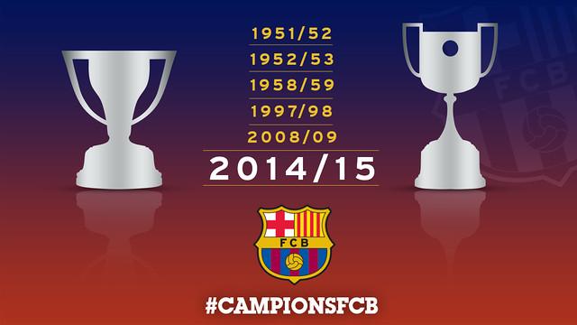 fcbarcelona_id's tweet photo. Barça mengalahkan Athletic &amp; menjadi klub dgn gelar dobel terbanyak di persepak bolaan Spanyol http://t.co/1ojMyFz7nn http://t.co/3ek0w8tOkN