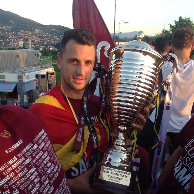 Velkoski with the trophy Velkoski with the trophy