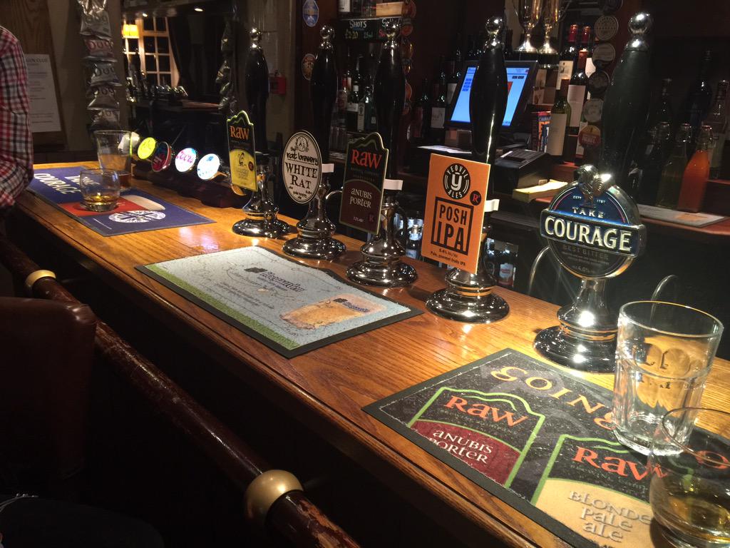 On at the Butchers Arms tonight <a href="/RatBrewery/">Rat Brewery</a> <a href="/YeovilAlesBrew/">Yeovil Ales Brewery</a> <a href="/ossettbrewery/">Ossett Brewery</a> just had a <a href="/OHarasParrot/">O'Hara's Spiced Rum</a> O'hara's rum too