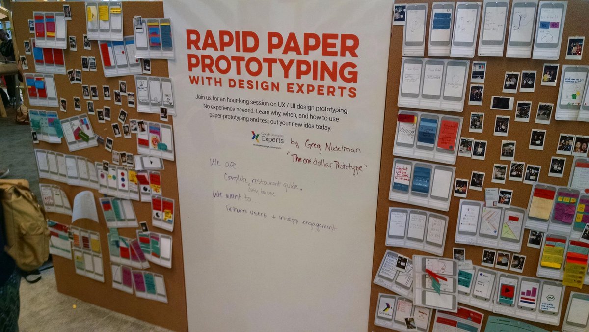 Mpowel85's tweet image. Had a blast hosting Rapid Paper Prototyping at #GoogleIO2015, teaching the physical elements behind #materialdesign.