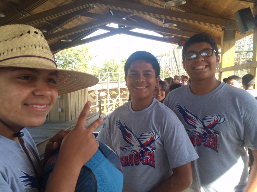 Science8Mad's tweet image. Javi, Leo and Angel about to ride Gold Striker!
