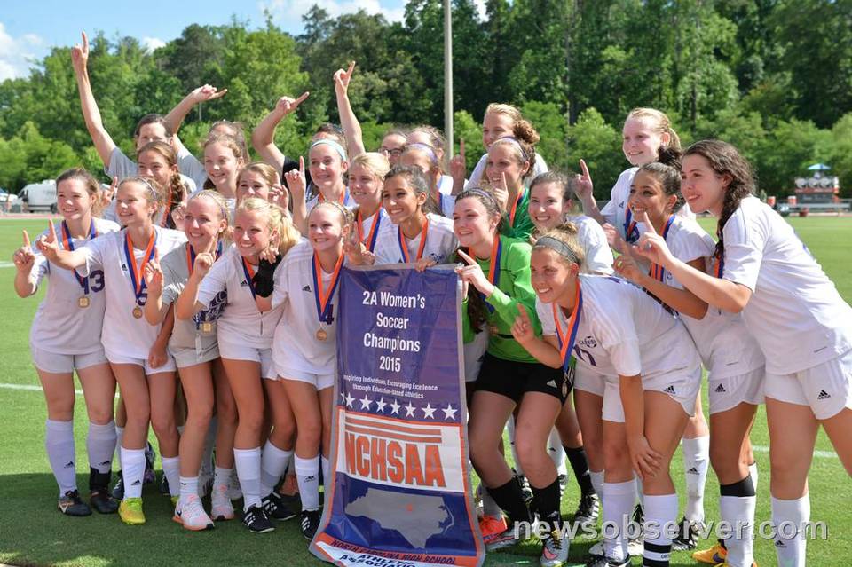 PrepsNow's tweet photo. PHOTO GALLERY: Carrboro (W 2-1) vs Forbush girls soccer, 2A championship http://t.co/OIv2H56qqc #MidState2A http://t.co/8OSTHxTjrG