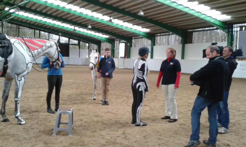 critchley_e's tweet photo. Amazing day helping paint and film for @bbccountryfile with Gillian Higgins and @HorsesInsideOut, loved it! http://t.co/vMIFa9rusX