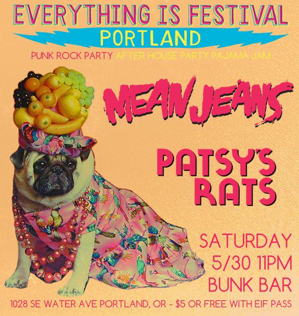 HollywoodTheatr's tweet photo. Tonight at 11pm: #EverythingIsFest's Punk Rock Party w/ @Mean_Jeans &amp; Patsy's Rats @bunkbar: http://t.co/XYDNiFRMmj http://t.co/EabC2BcVVb