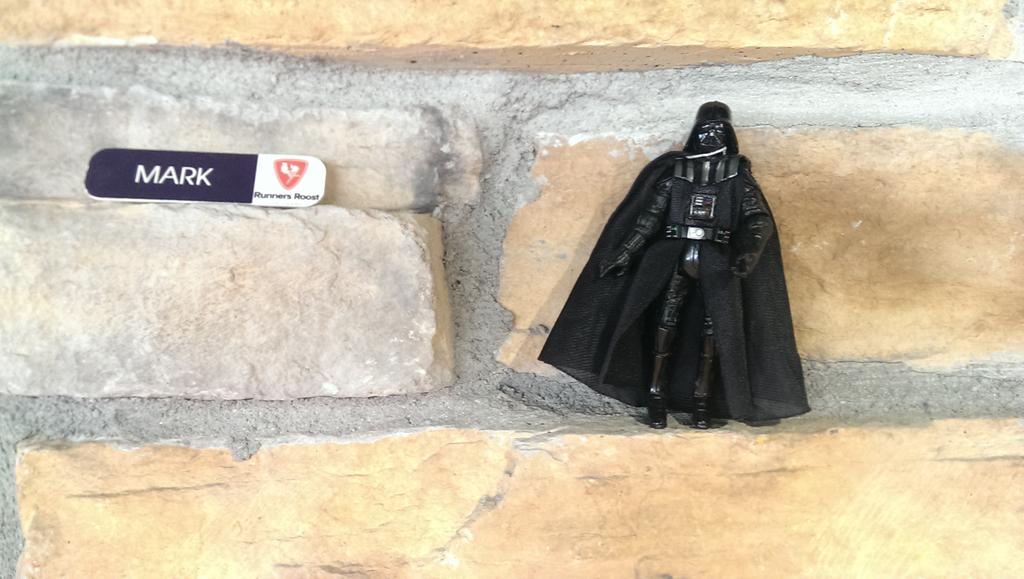 Staff member Mark Nissen has returned to educational endeavors. Mark's nametag is now interred with Mr. Darth Vader.
