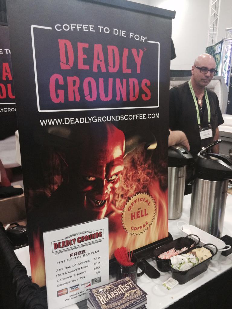 HauntersDigest's tweet photo. Now you can even get haunt themed coffee at #mhc2015! http://t.co/RQ8yTXULni