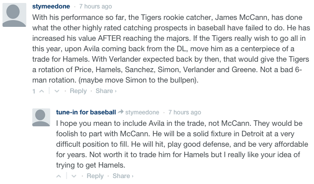 BadMLB's tweet image. Add James McCann to your list of untouchable trade chips #Tigers