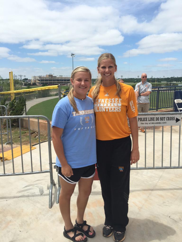 connie_rob's tweet photo. Fun times at #WCWS with #MadisonShipman and my superstar #Em6 #opentotry http://t.co/AmaAz7E8JD