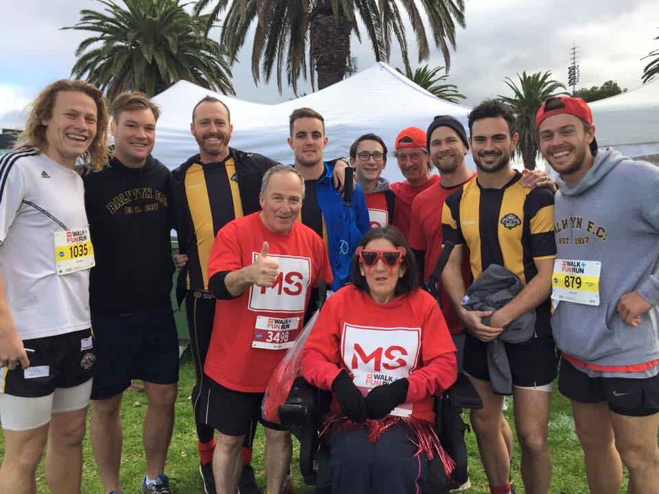 Some of our awesome BalwynFC crew today in MS Fun Run supporting club stalwart 'Whale' &amp; family #itsnotjustaboutfooty