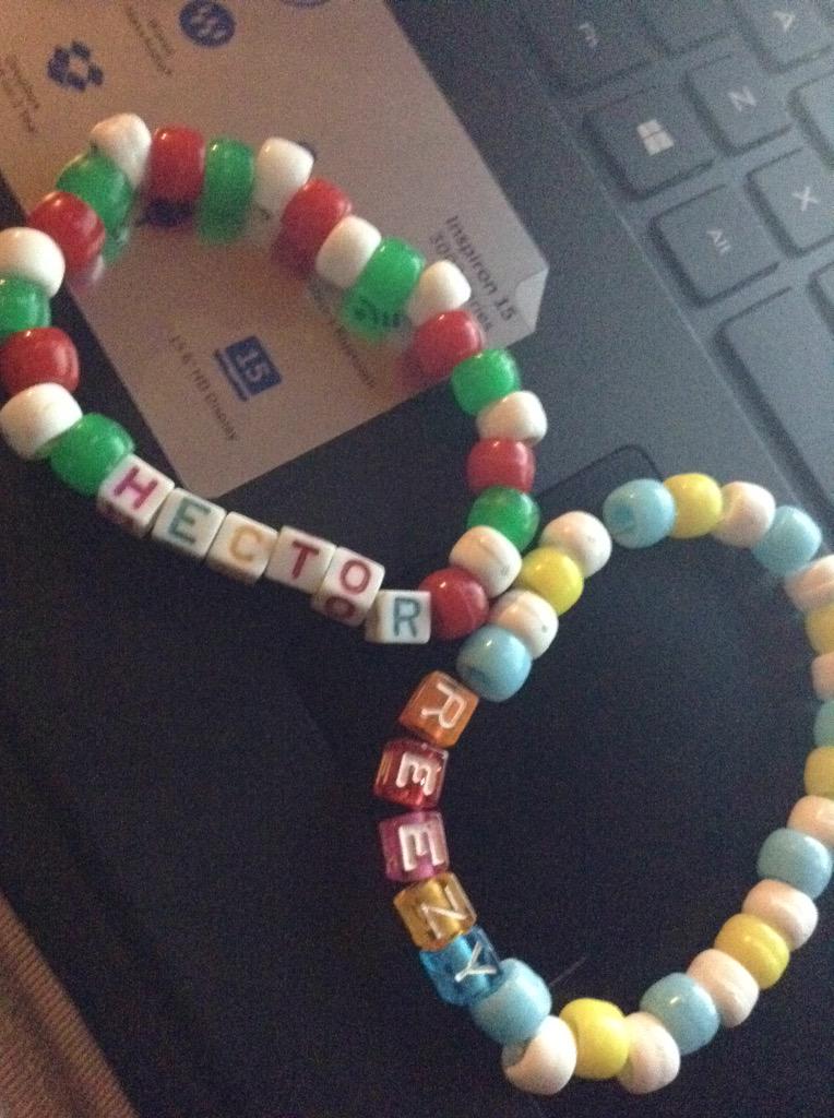 ReynaaaJ's tweet photo. Some @Los5Music bracelets #FamilyMerch more to come πππ½π http://t.co/91dizcbu4I