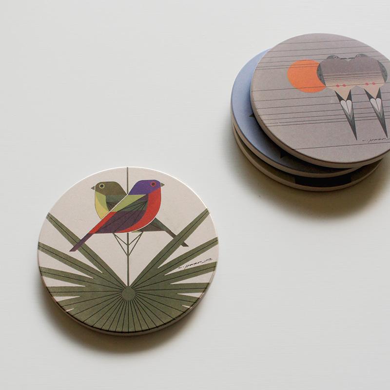TenThingsStore's tweet image. New Charley Harper stone coaster sets, each featuring 4 of the artist's iconic bird prints bit.ly/1HDkZLG