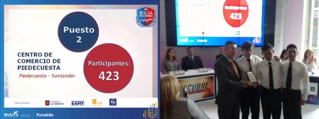 centrodeco's tweet photo. @centrodeco 2° lugar en número de participantes en el Concurso Bolsa Millonaria @BMcolegios edición 2015-1 http://t.co/9ELn4zqLyu