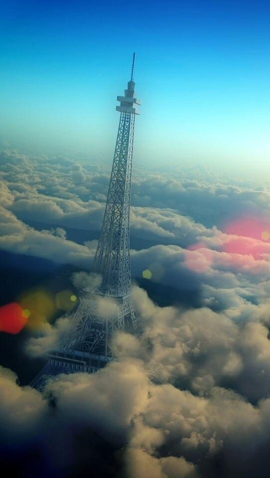 La Torre Eiffel desde las alturas.